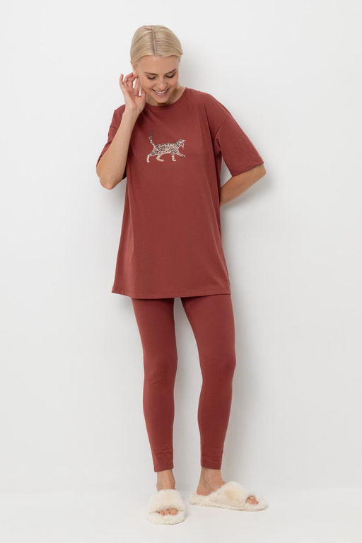 Е 20099/24/шоколадный десерт пижама жен