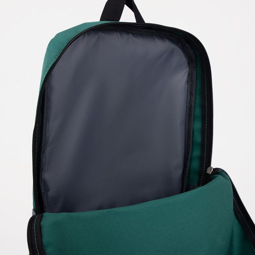 Рюкзак текстильный с карманом, серый/зеленый, 22х13х30 см - Nazamok фото 5