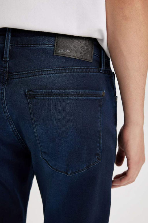 Джинсовые брюки Sergio Regular Fit Normal Mold с нормальной талией и зауженными штанинами - Defacto фото 6