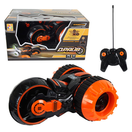 Драйв.Т10942 Трюковая трёхколёсная машина-перевёртыш на р/у, вращение на 360, свет