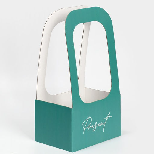 Коробка-переноска для цветов Present, 17 12 32 см - Дарите счастье фото 3