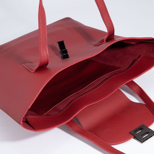 Сумка-тоут на молнии, цвет бордовый - Simaland фото 5