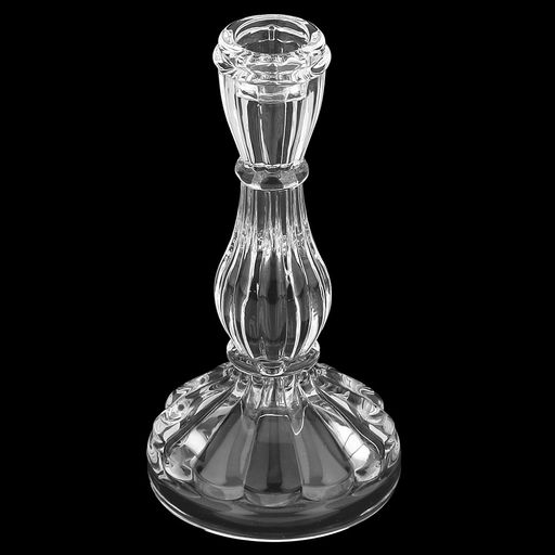 Подсвечник стеклянный "Вивьен" h16,5см, чаша д3см, h1,8см, основание д8,2см, в коробке (Китай)