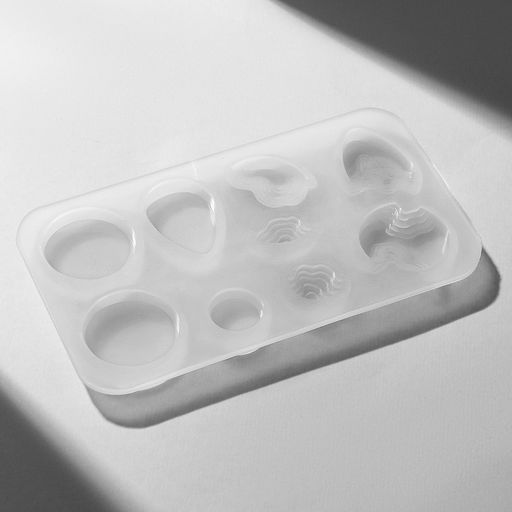 Молд для украшений из эпоксидной смолы QF, силикон, 9 форм, 6?9 см, прозрачный