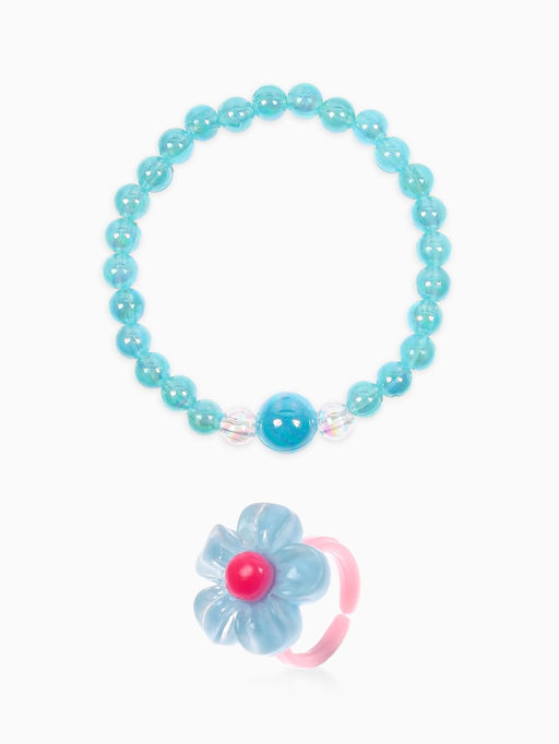 Комплект детский «Выбражулька. Сердце», 4 предмета: клипсы, бусы, кольцо, ободок, МИКС