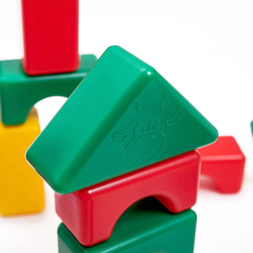 Кубики детские, пластиковые, цветные, 60 штук, 4 ? 4 см - Соломон фото 10