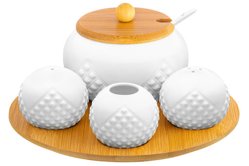 Набор Elan Gallery Ромбики сахарница вазочка солонка перечница на подставке  фото 19