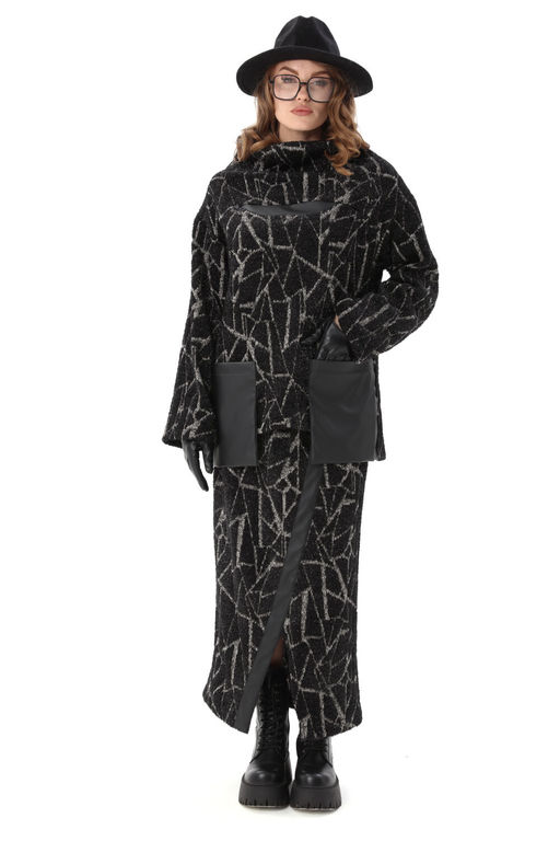 Юбка NIKVA н907-3 черная геометрия  фото 5