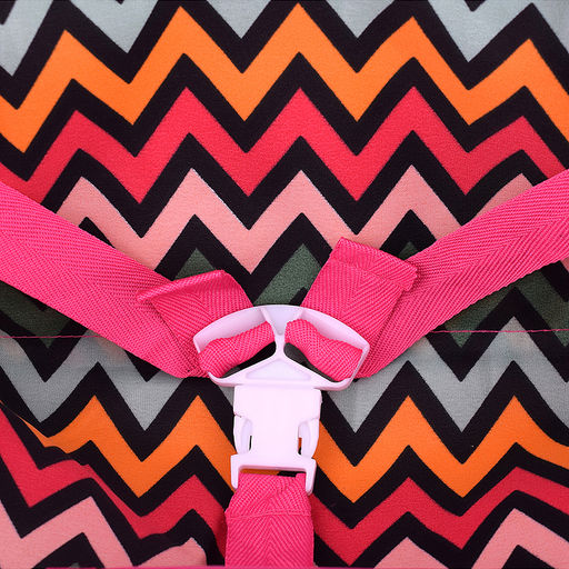 Коляска для кукол металлическая, прогулочная, цветные линии, зигзаг, цвет розово-голубой