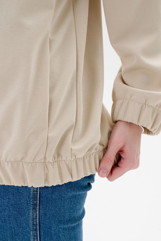Бомбер из коттон фита песочный макси - Амадэль фото 17