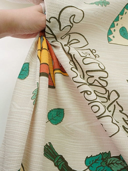 Вафельное полотно Добрая банька, ш.1.5м, хлопок-100%, 150гр/м.кв - Купава фото 3