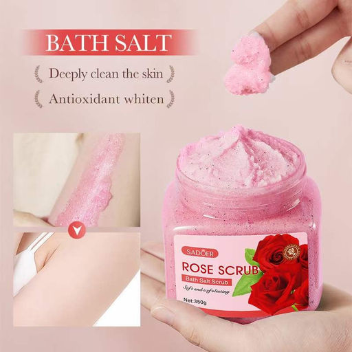 SADOER Увлажняющий скраб для тела с розой, 350 гр.  фото 5