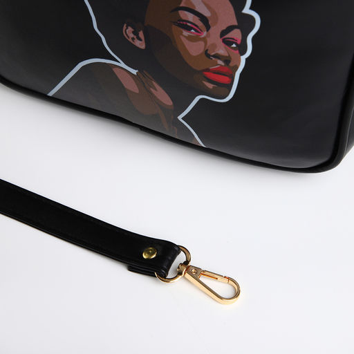 Сумка женская на молнии TEXTURA 22×8×17 см, чёрная