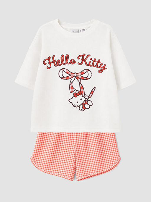 Hello Kitty Bask?l? K?z ?ocuk Pijama Tak?m?