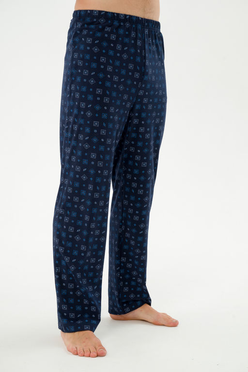 Брюки домашние мужские из кулирки темно-синие