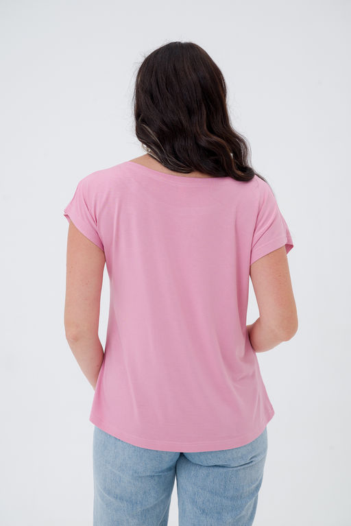 Футболка женская из вискозы Лирика нежно-розовый You are safe - Амадэль фото 3