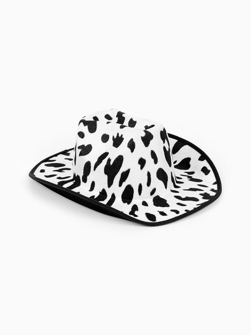 Карнавальная шляпа пятнистая чёрно-белая р-р 56-58