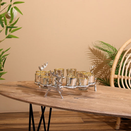 Подсвечник на 12 свечей «12 месяцев», 37×37×14 см, алюминий