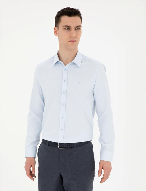 A__k Mavi Slim Fit Arm_rl_ Uzun Kollu G_mlek