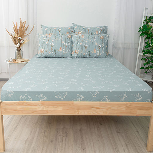 Простыня на резинке 180х200х25, поплин, Иммортели ВБ - Традиция фото 6