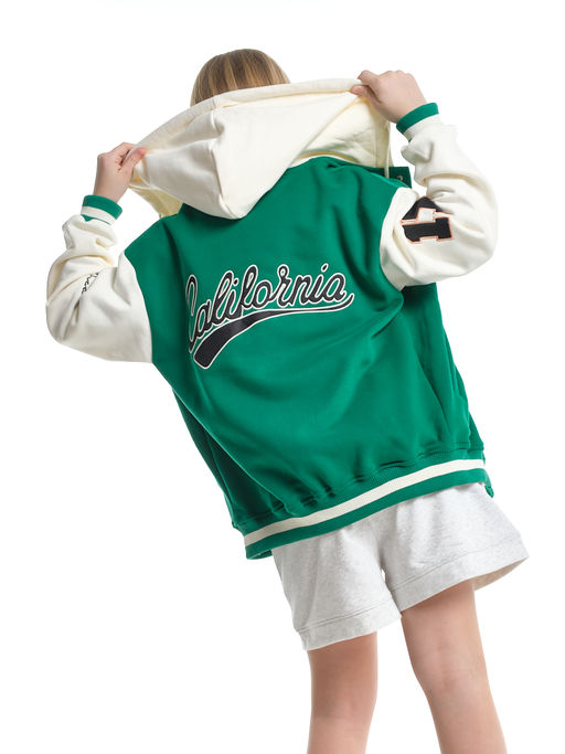 Толстовка с капюшоном с принтом 33-7647 красный - Mini maxi фото 29