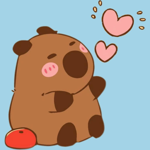 Картина по номерам на подрамнике Draw Me! Capybara in love, (20*20 см)