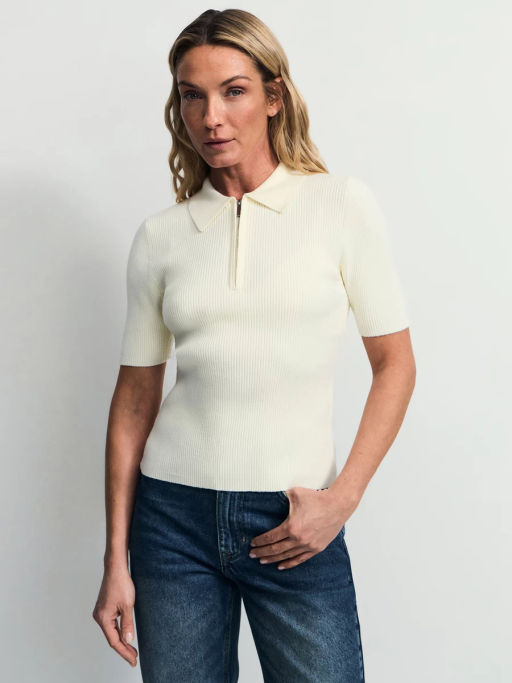 Джемпер в рубчик с молнией / Zarina фото 3