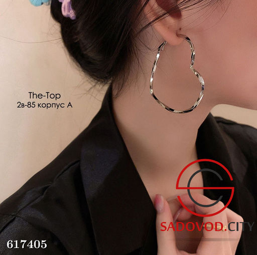 Серьги большие сердечки - Bruno фото 6