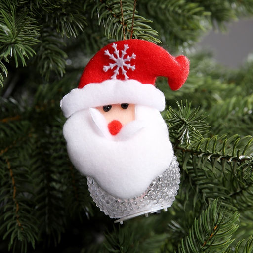 Ёлочная игрушка Дед Мороз, 10 см, от батареек, свечение мульти (RGB) - Luazon lighting фото 2