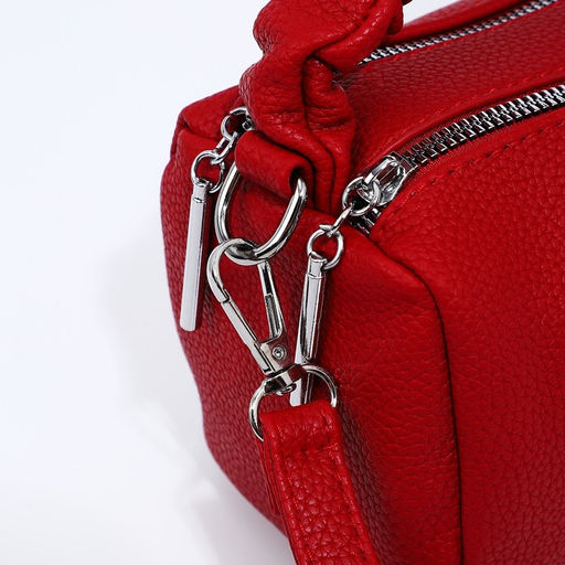 Сумка-багет на молнии, цвет красный - Simaland фото 5