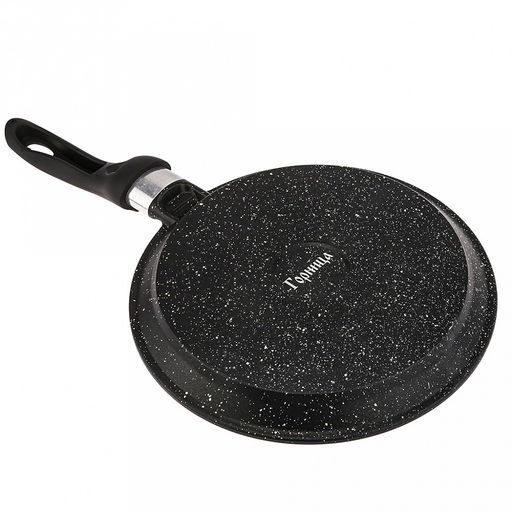 Сковорода блинная с тефлоновым покрытием д22см "Гранит Induction", h2см, s0,3см, ручка из термостойкого пластика (Россия) Подходит для всех видов плит, включая индукционную.