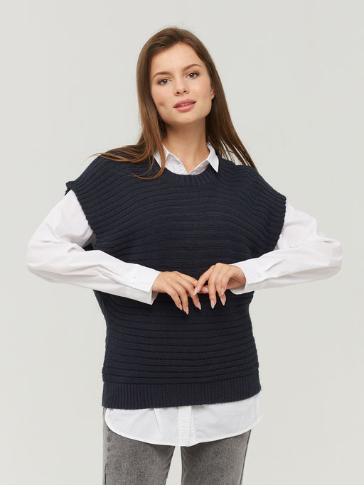 Жилет женский 222-1691. 893 т.джинс