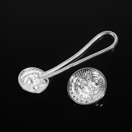 Цена за 2 шт. Декоративная застёжка, d = 2,5/3 см, цвет чёрный - Арт узор фото 5