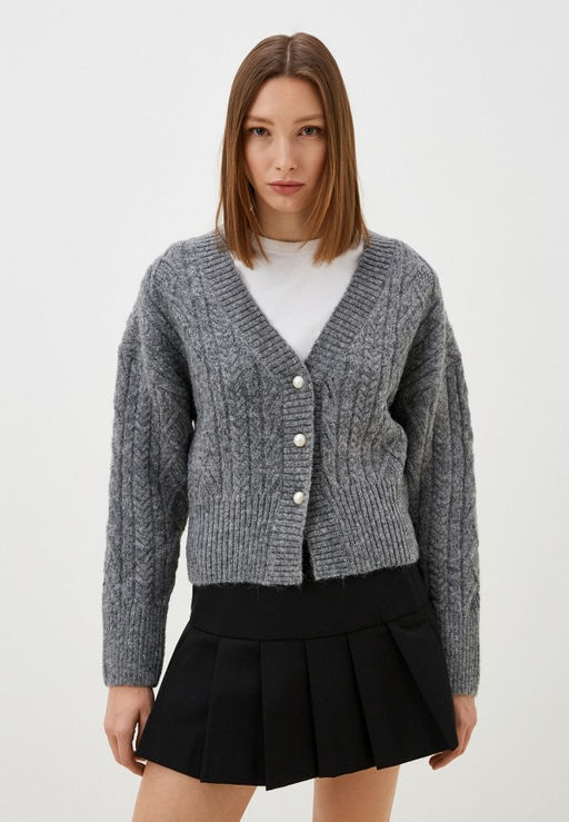 Укороченный кардиган с перламутровыми пуговицами - Incity фото 14