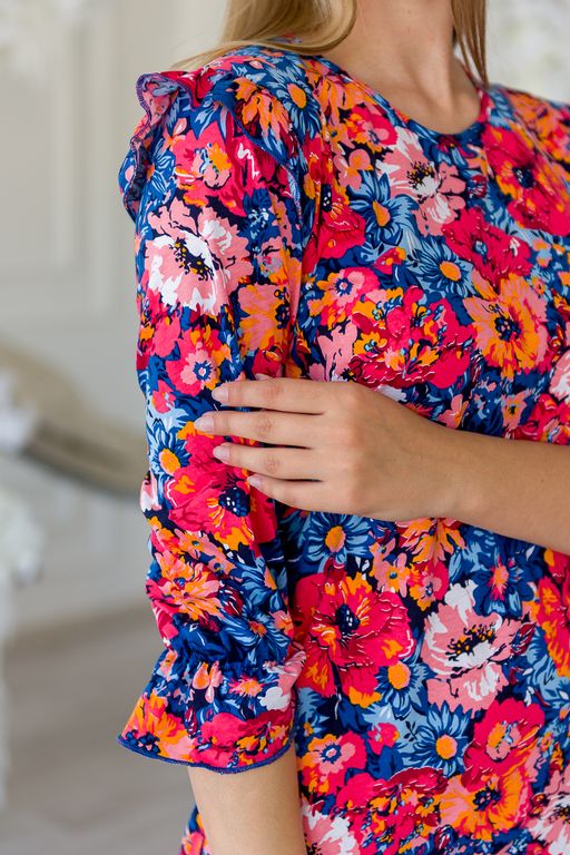 Платье женское из кулирки Мэри оранжевый - Амадэль фото 7