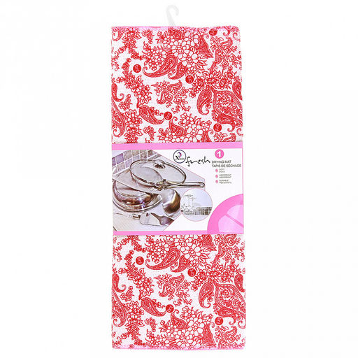 Коврик для сушки посуды "Кухня" 40х48см, микрофибра, поролон, восточный узор (Китай)