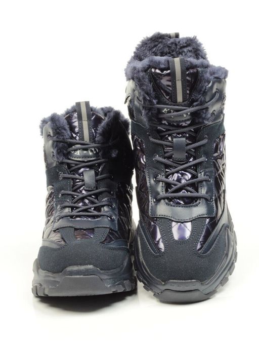 04-8524-2 DARK BLUE Ботинки женские зимние (искусственные материалы) - Фабричный китай фото 10