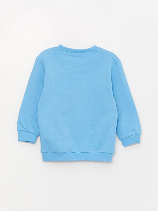 Bisiklet Yaka Uzun Kollu Bask?l? Erkek Bebek Sweatshirt 2li - Waikiki фото 3