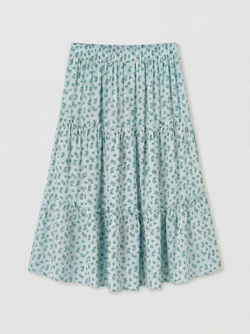 Beli Lastikli Desenli K?z ?ocuk Etek