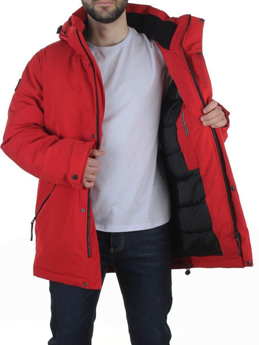 6520 RED Куртка зимняя мужская (200 гр. холлофайбер)
