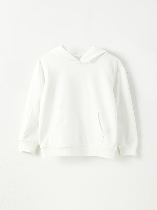 Kap??onlu Basic Uzun Kollu K?z ?ocuk Sweatshirt - Waikiki фото 3