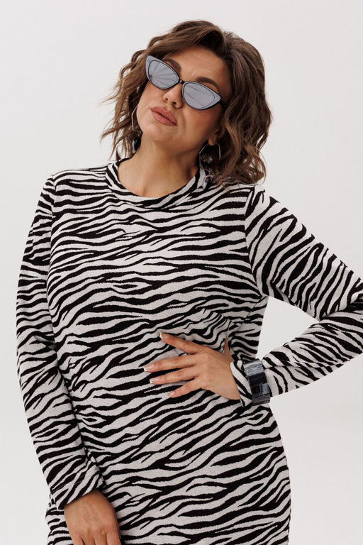 Платье ANELLI 1755 Черно-белое кино