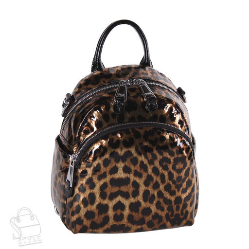 Рюкзак женский кожаный 18336-2 leopard Polina&Eiterou  в Новосибирске