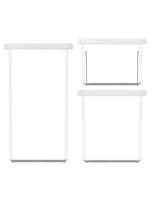 Набор банок для хранения сыпучих продуктов "Эстетика" прямоугольные (бело-бежевый) М8749 ,,