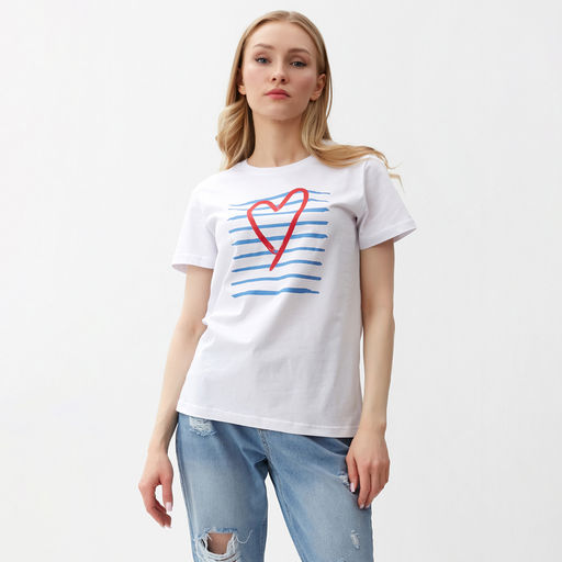 Футболка женская Let&apos;s go, белая, размер 44