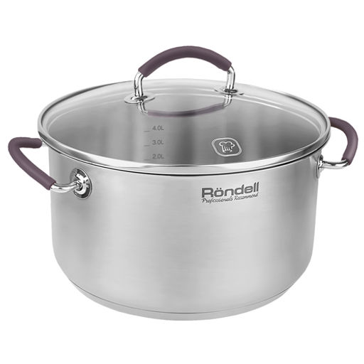 Кастрюля 5,1 л Akzent 24 см с/кр RD-1389 (ST) /RONDELL/