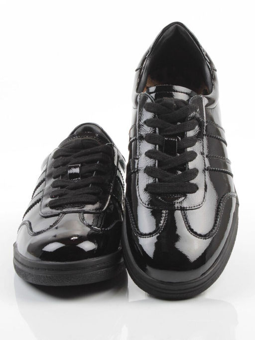 03-B6C-7AG BLACK Кеды женские (натуральная кожа)