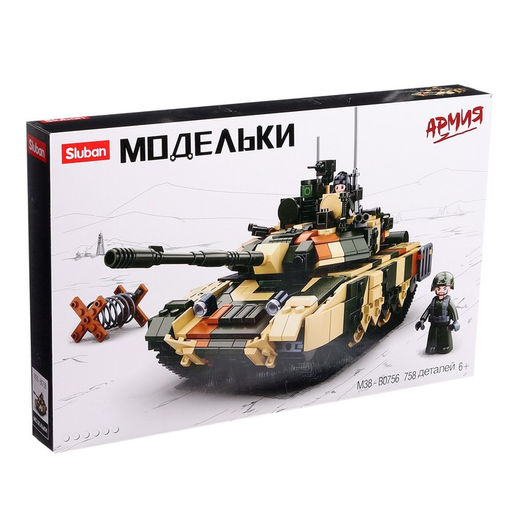 Конструктор Sluban «Модельки. Российский танк», 758 деталей