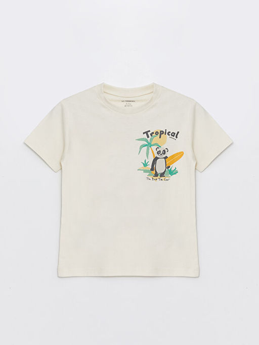 Bisiklet Yaka K?sa Kollu Bask?l? Erkek Bebek Ti??rt 2li - Waikiki фото 2