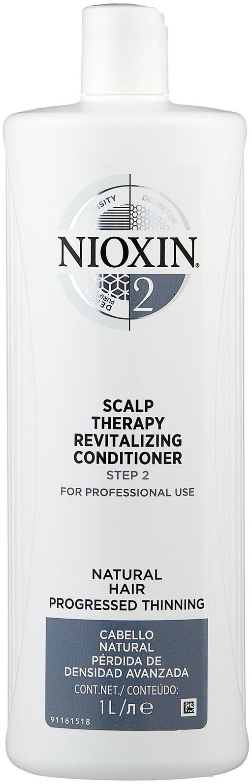 Кондиционер Система 2 для натуральных истонченных волос, 1000 мл Nioxin  фото 2